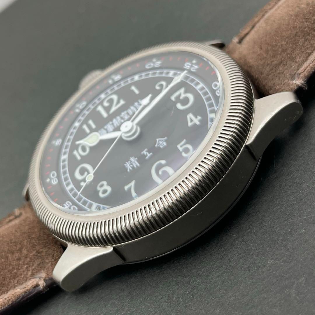 精工舎　海軍航空時計 手巻き時計 アナログ 稼働品【復刻品】 精工舎 海軍航空時計 復刻版 天測時計 自動巻き＆手巻き 木箱
