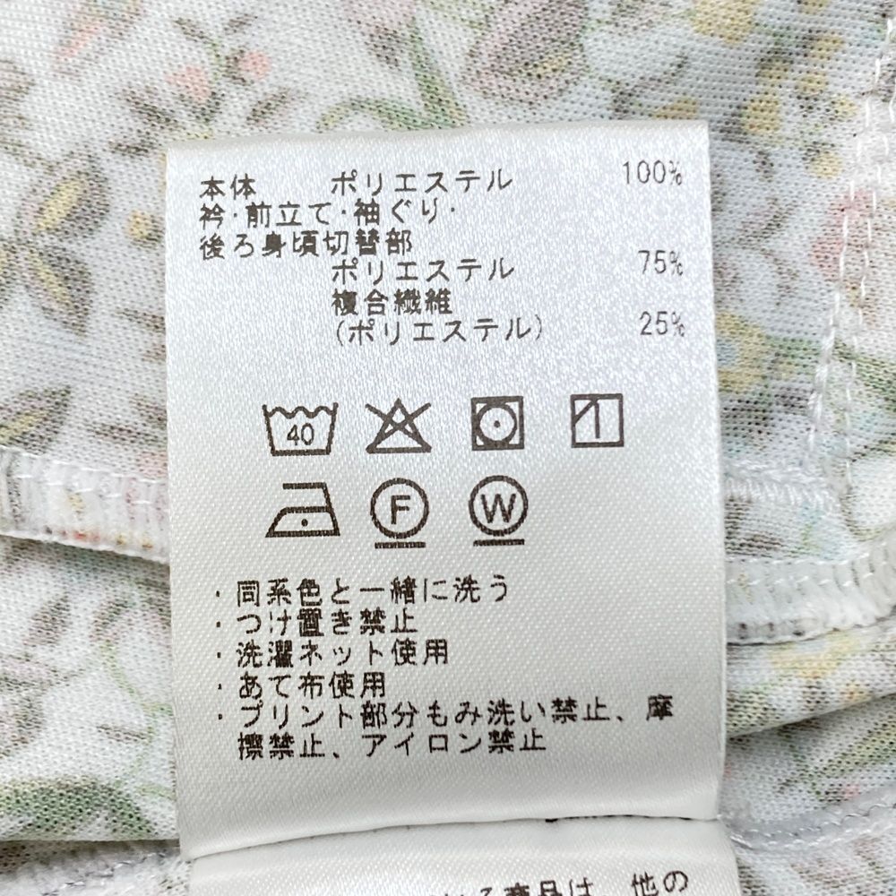 【上質】 デサント ノースリーブワンピース ゴルフウェア M ホワイト ♪ デサントゴルフ DE ジャガードロゴ遮熱ノースリーブフレア