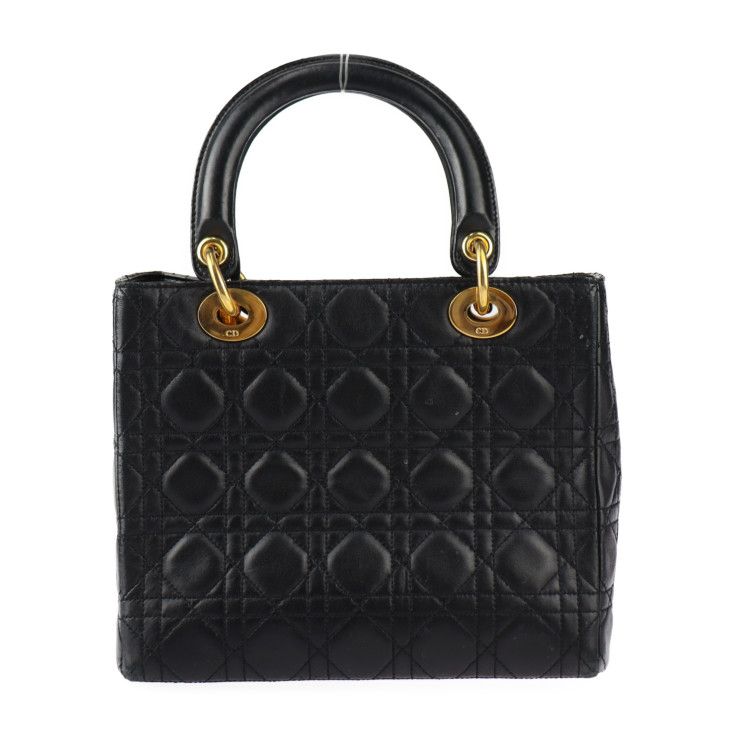 FRANCE製 Christian Dior 金具 ハンドバッグ クラッチバッグ セカンドバッグ ヴィンテージ オールド ディオール トロッター ブラック  Christian Diorシボ革 ショルダーバッグ ロゴ金具 フランス製