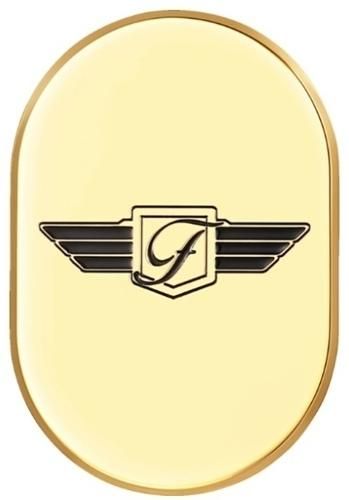 アンテナカバー Gold w/ Figurati Design logo 左側 2017～23年FLHRXS、2009～13年FLTR/X/XS、2009～23年FLHX/S