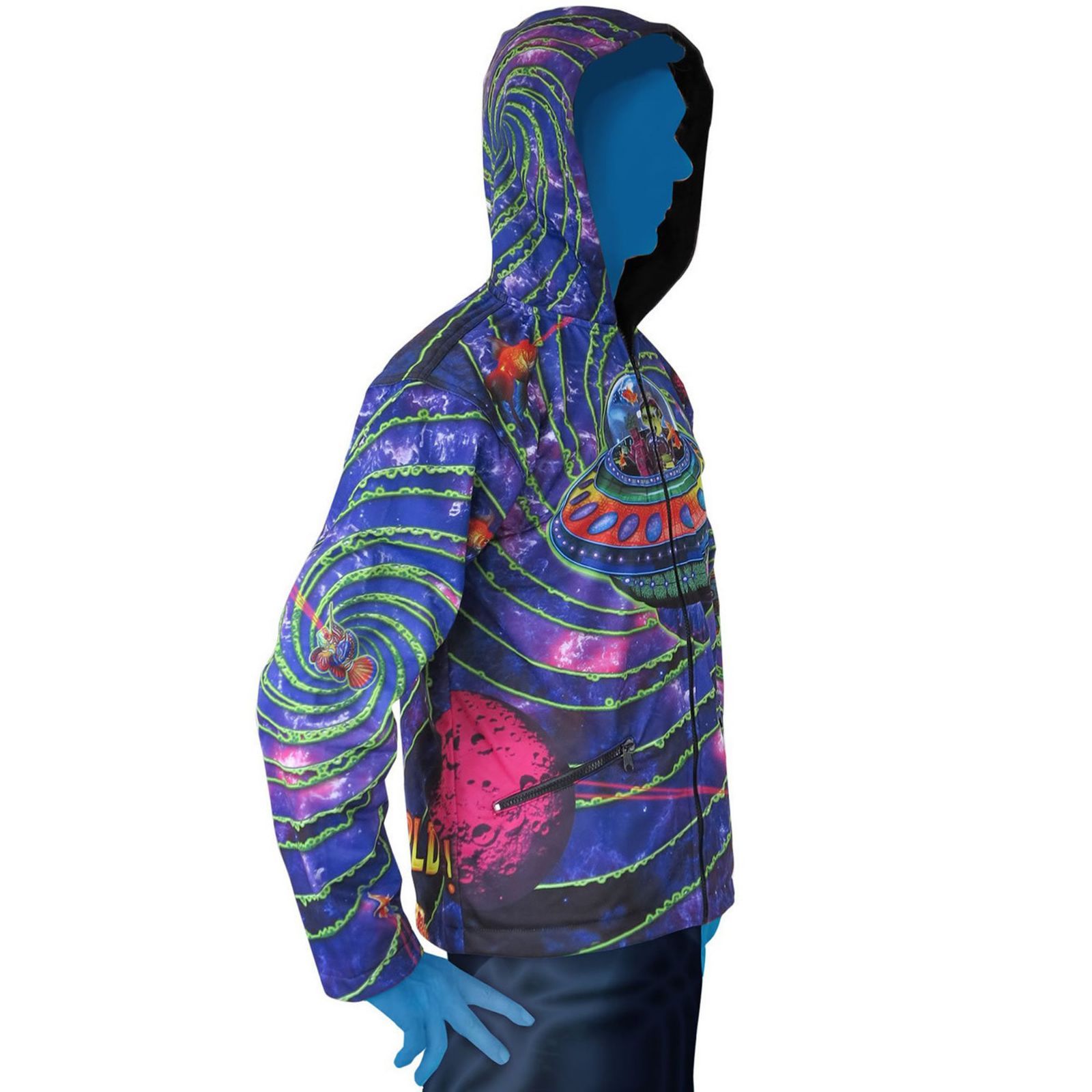 spacetribeのパーカー SPACE TRIBEユニセックス・パーカー「Spikey Hood / ブラック
