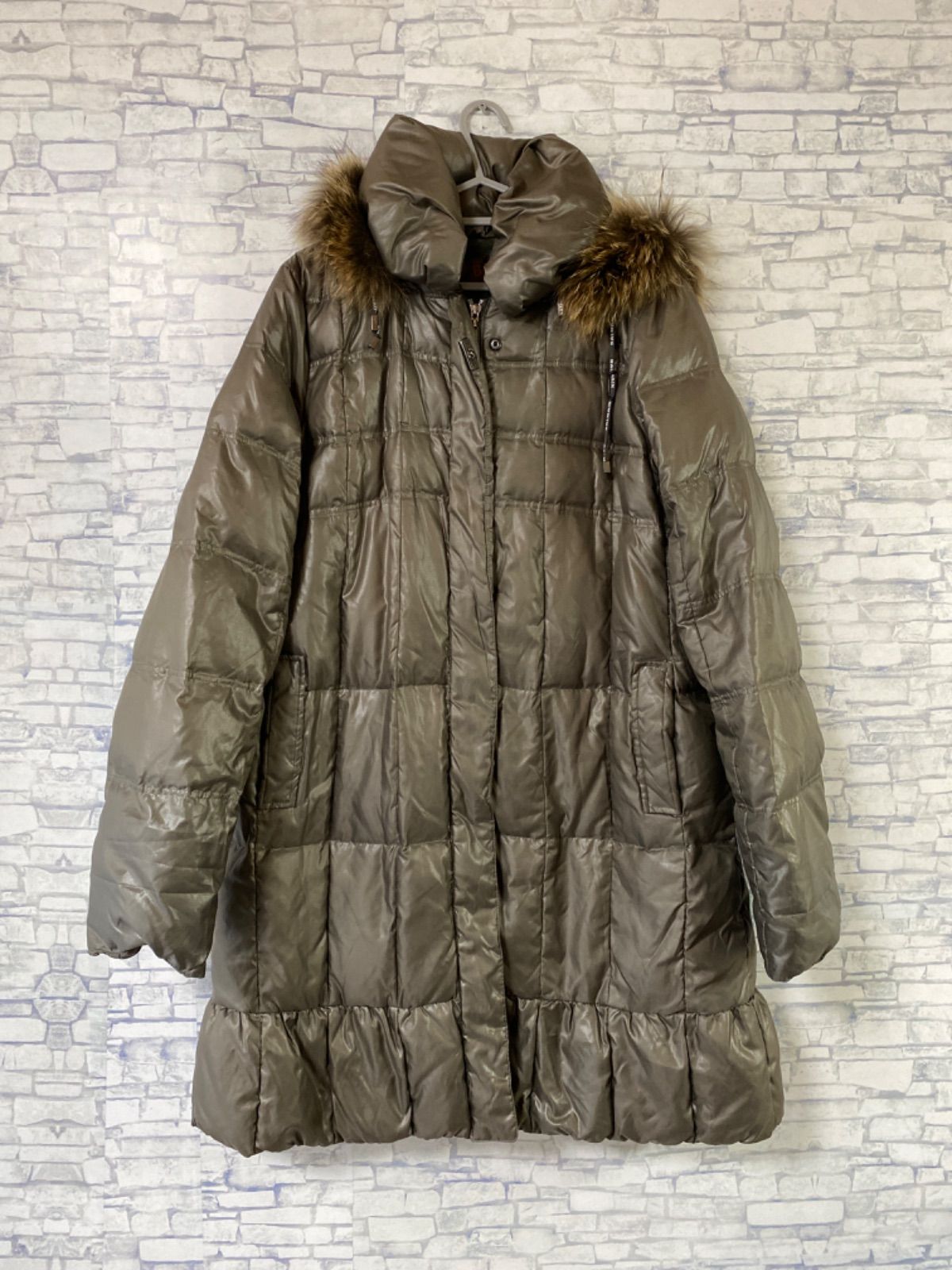 A2-81】BALMAIN PARIS Lサイズ ダウンコート 緑色 - メルカリ