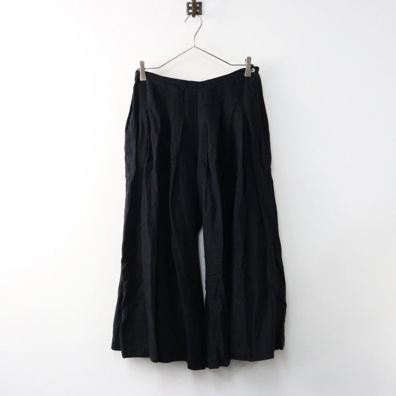 リゼッタ Lisette リネンタックキュロットパンツ 38/ブラック ワイド