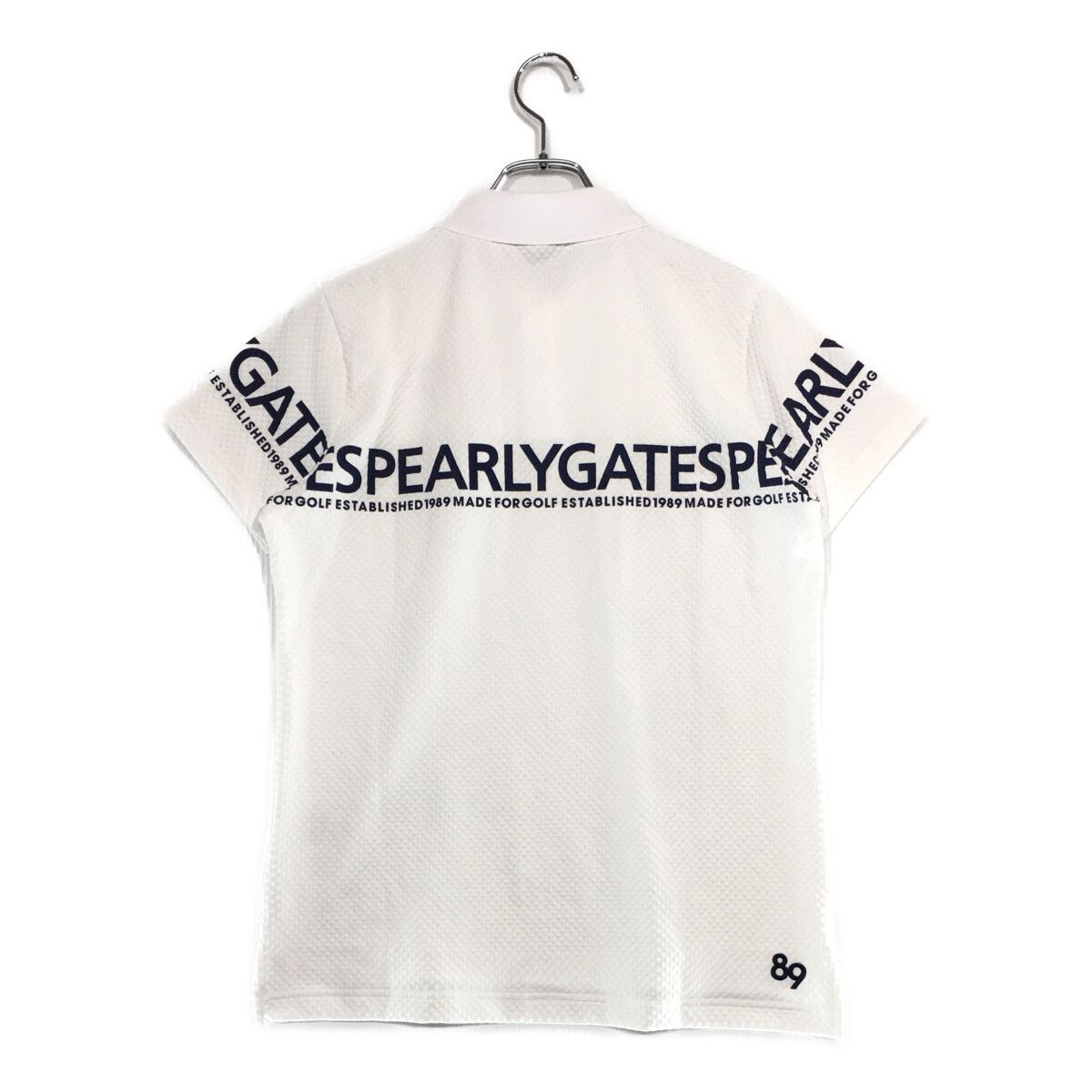 ★パーリーゲイツPEARLYGATES★定番系半袖ポロシャツ新品未使用ホワイト白 中古 レディース パーリーゲイツ PEARLY GATES 半袖ポロシャツ 1