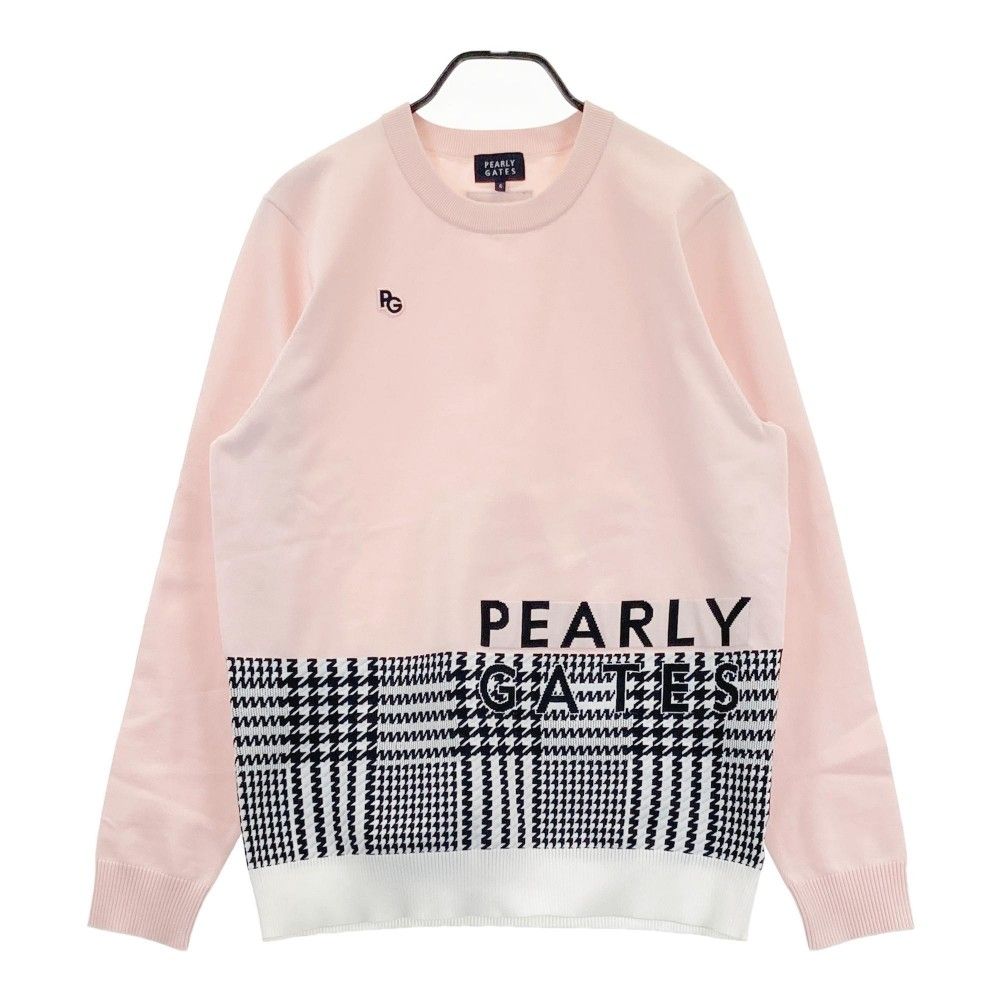 サイズ：6 PEARLY GATES パーリーゲイツ  ニットセーター ロゴ 総柄 ピンク系 [240101365608] ゴルフウェア メンズ ストスト