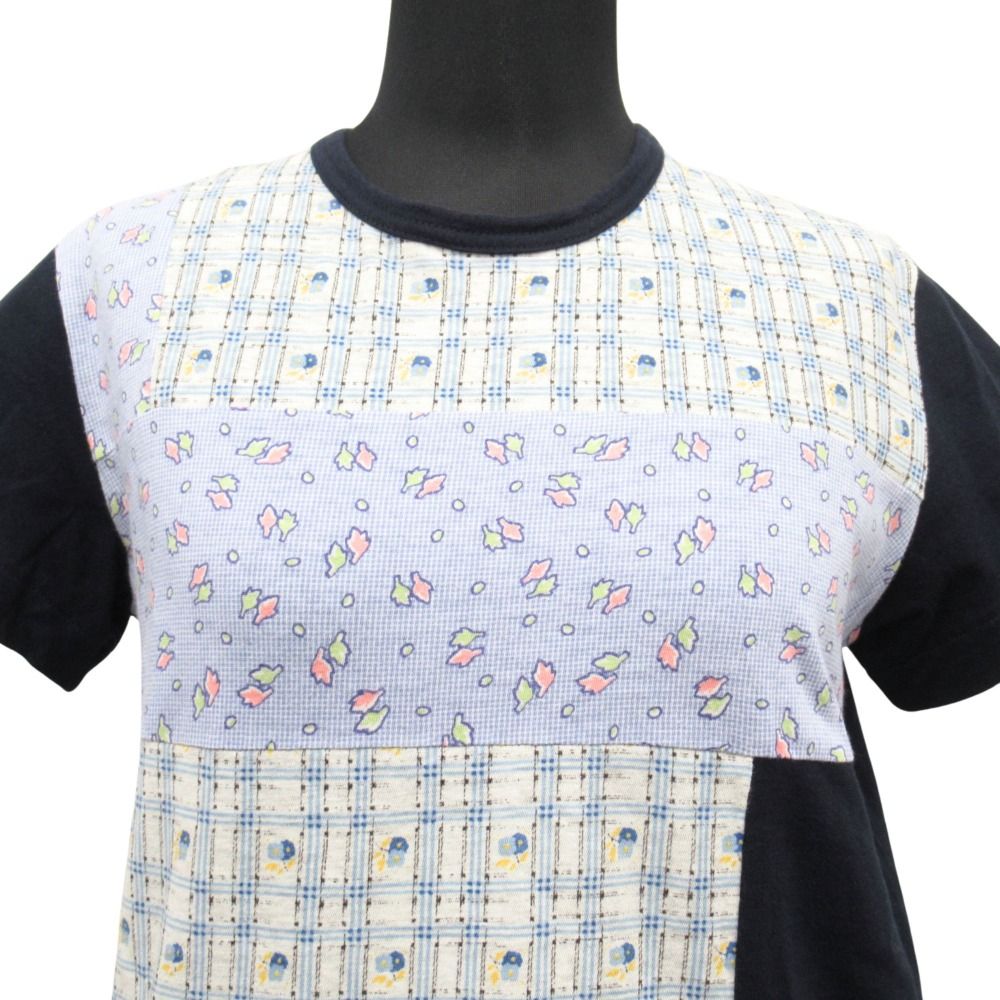 tricot COMME des GARCONS パッチワーク スカーフ柄シャツ