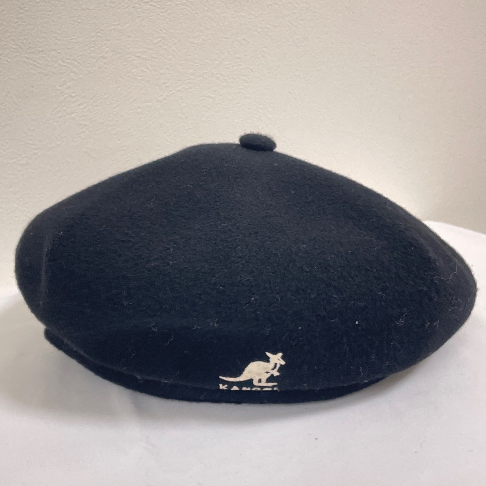 【213944】KANGOL カンゴール  ハンチング　ヴァージンウール100％　イギリス製　L ブラック