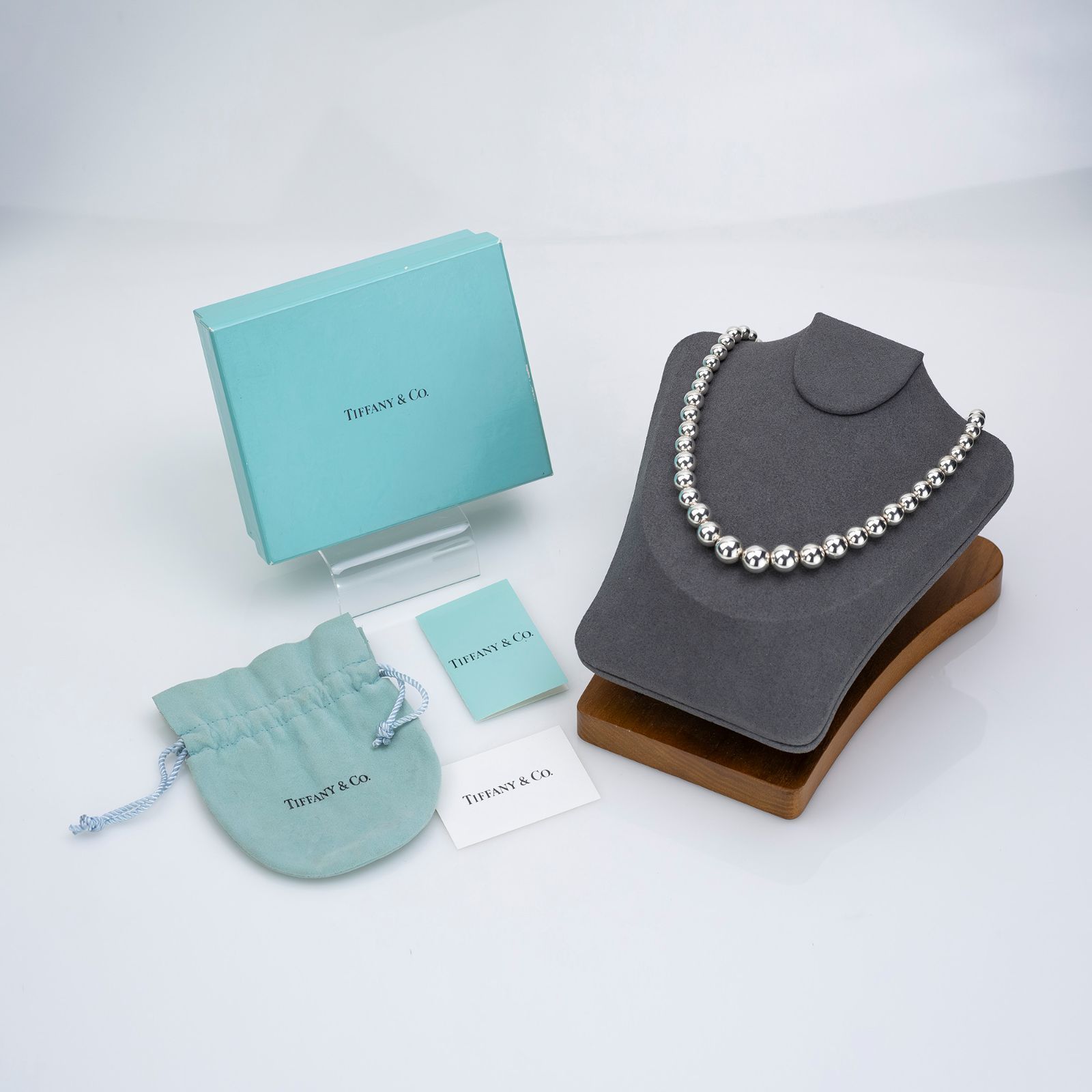 ティファニー ハードウェア ボール ネックレス AG925 シルバー 箱 保存袋 ティファニー TIFFANY＆Co. ハードウェア ボール ネックレス