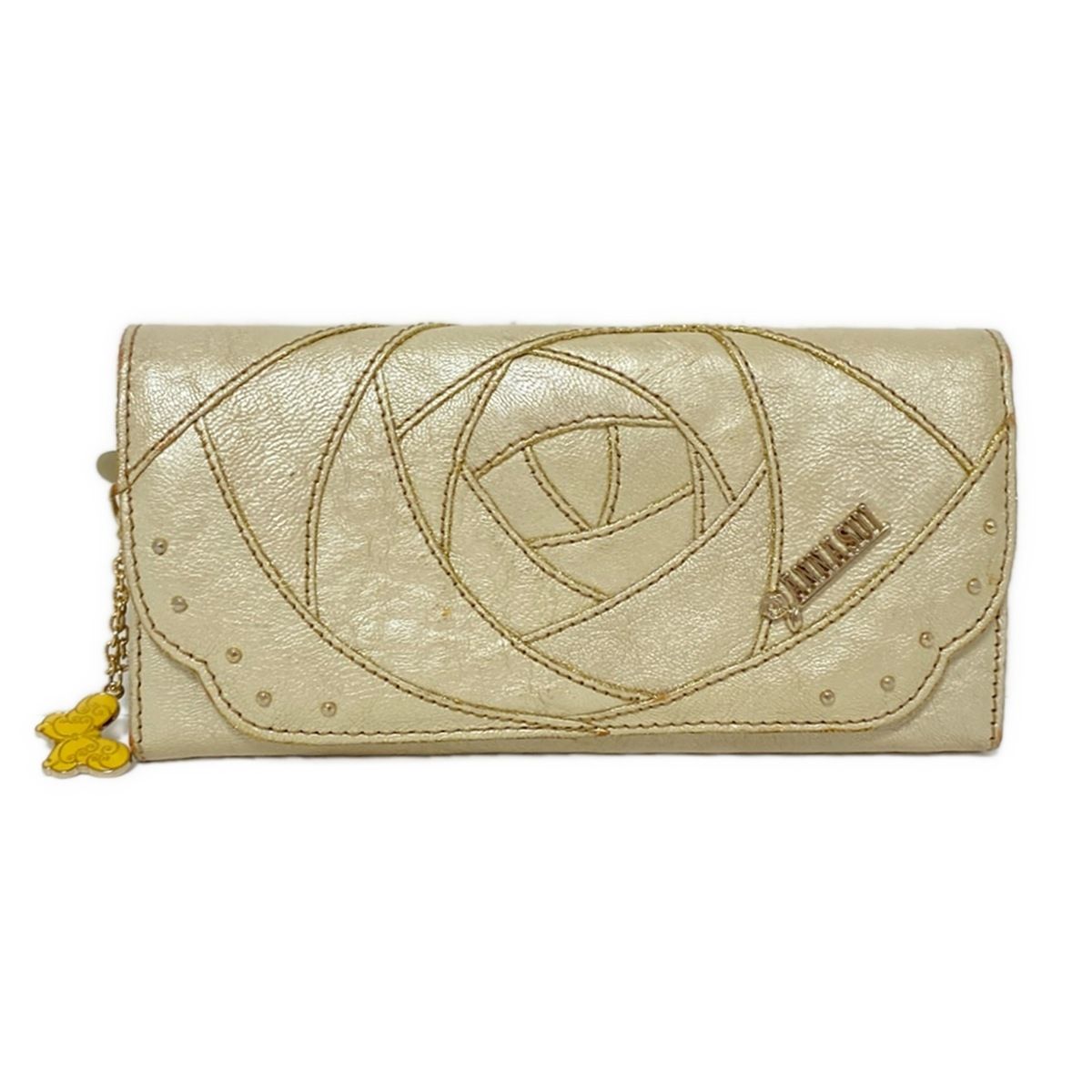 か*な様 ANNA SUI 財布　ゴールド 楽天市場】アナスイ フレームアーツ 財布 二つ折り財布 L字