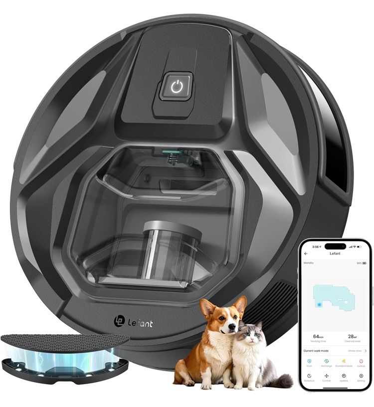 Lefant M320 ロボット掃除機 水拭き 6000pa強力吸引 精確な障害回避