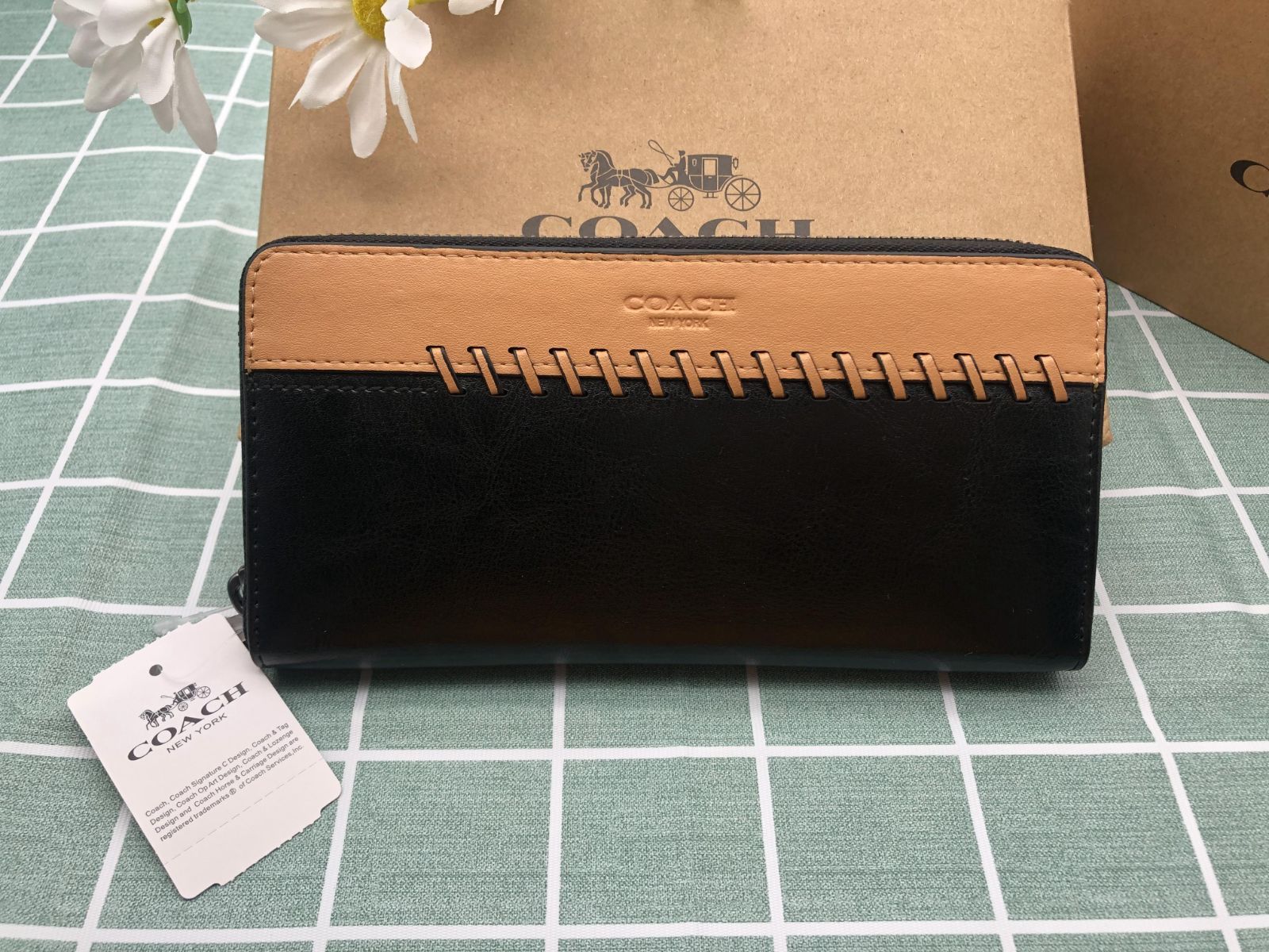 コーチ COACH 財布 長財布 クーポン配布  新品  未使用 プレゼント シグネチャー レザー ウォレット ギフト贈り物ブランド AA156