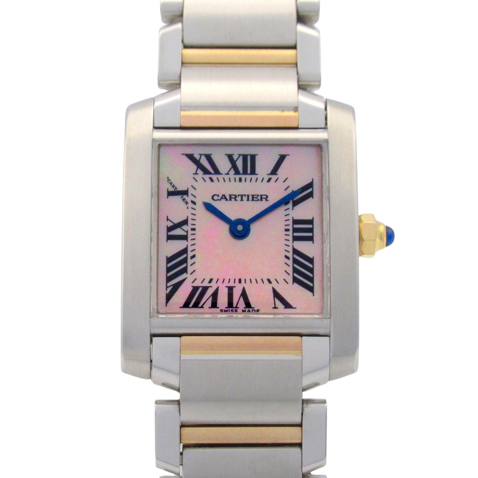 カルティエ CARTIER 腕時計 タンクフランセーズ SM ピンクシェル