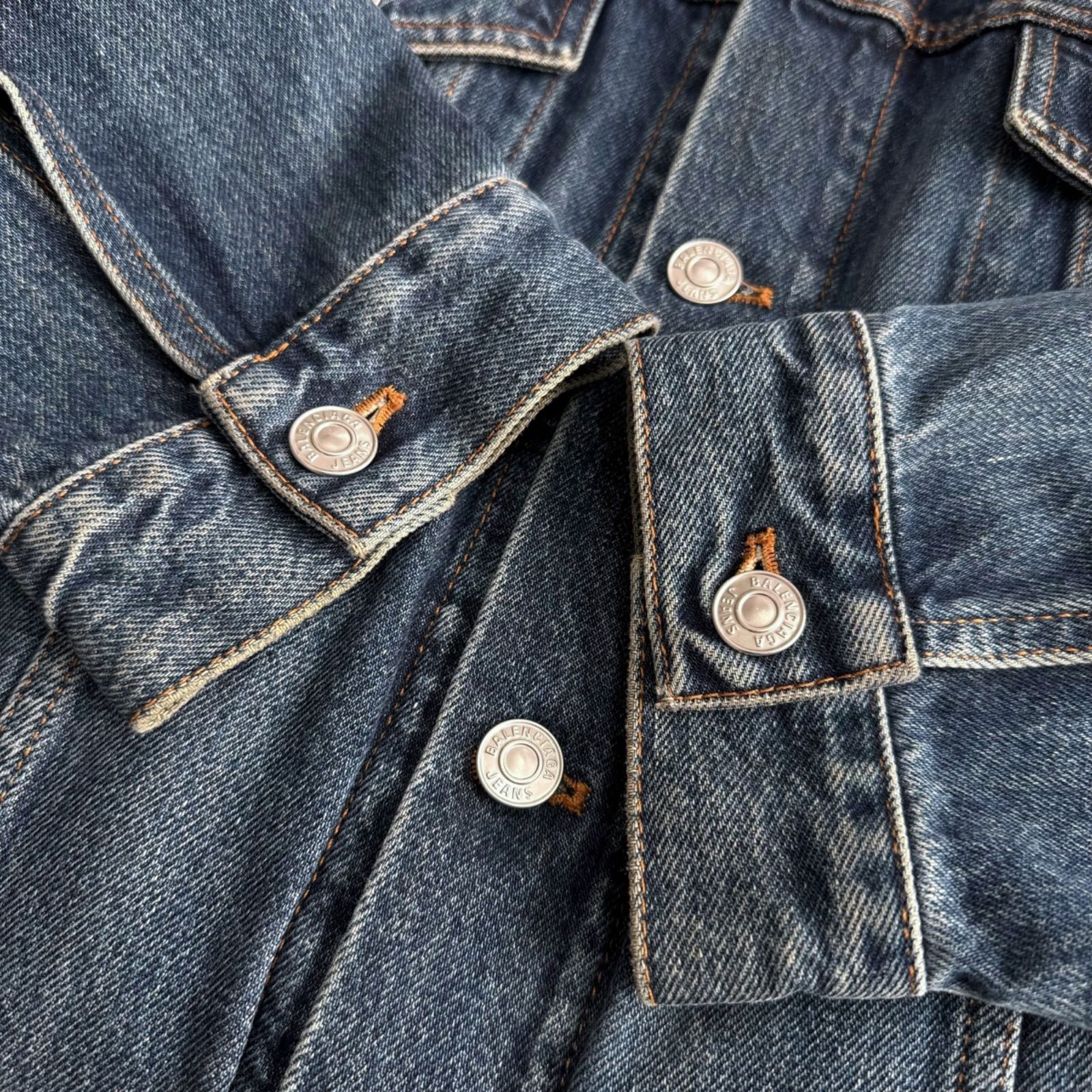 BALENCIAGA】 EMBROIDERY LOGO DENIM JACKET バレンシアガ 刺繍