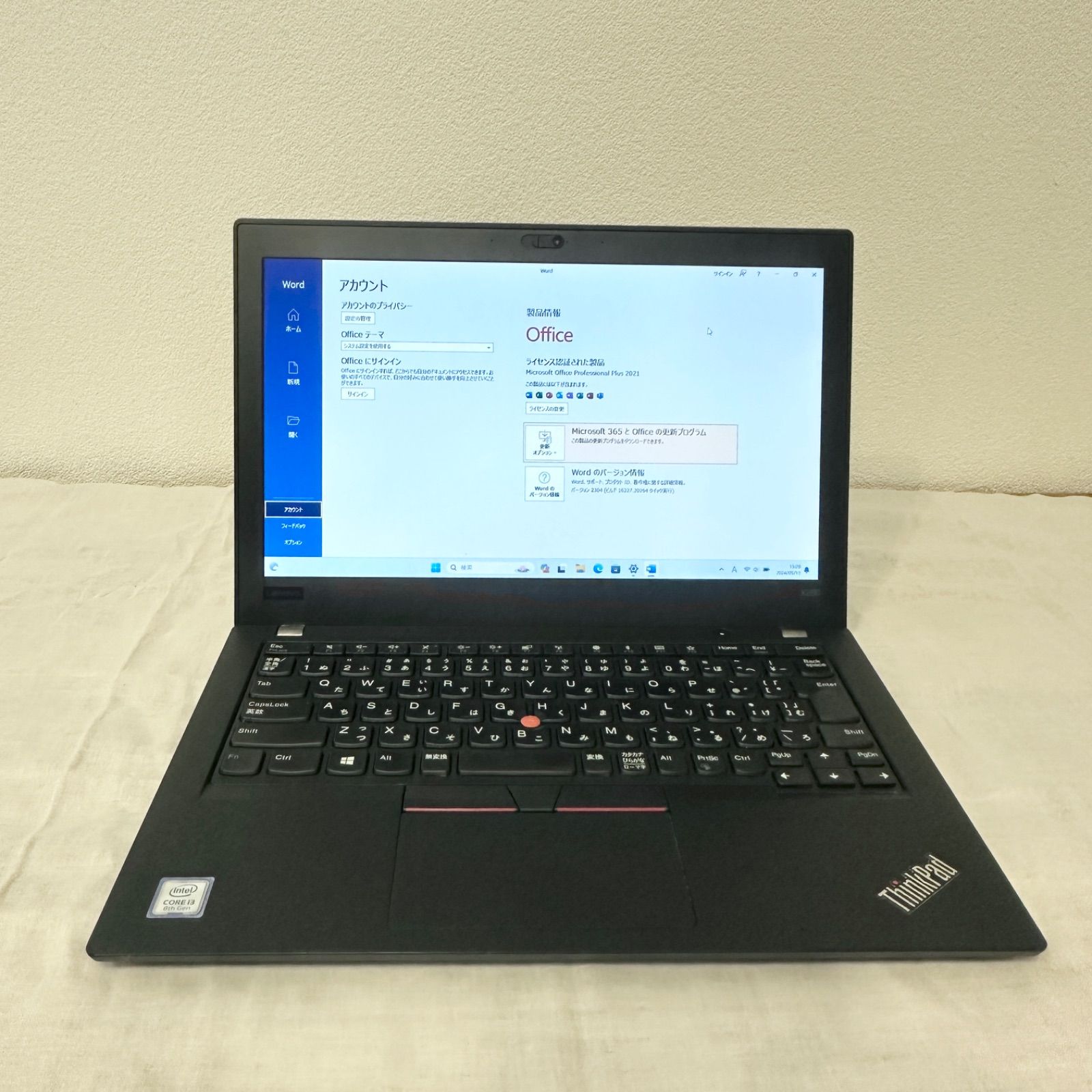 美品】Lenovo ThinkPad X280/第8世代/256GB/office付/Windows11 - メルカリ