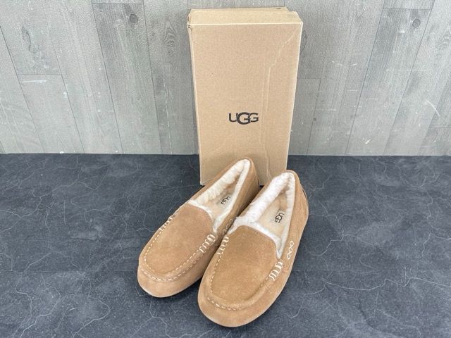 箱潰れ UGG アグ ANSLEY アンスレー 24cm モカシン スリッポン 1106878 栗色 CHESTNUT|56799