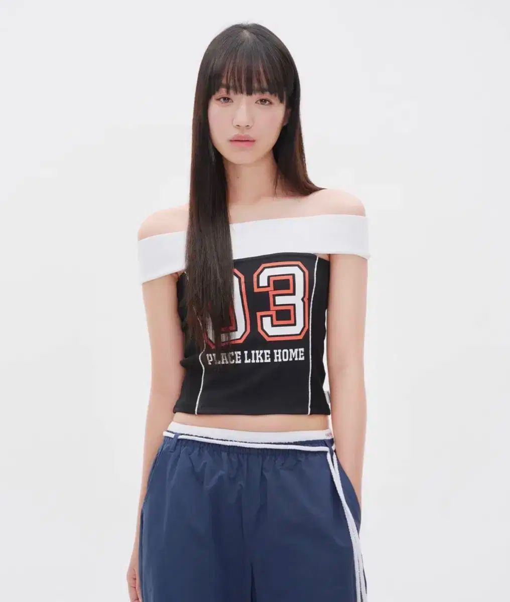 YOUHEE オフショルダー YOUHEE オフショルダー OFF ー SHOULDER GRAPHIC JERSEY TOP