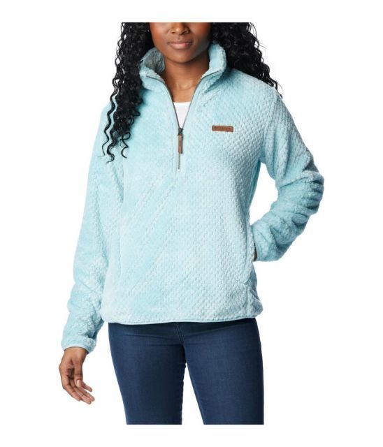 【送料無料】 コロンビア レディース コート アウター Fire Side Sherpa 1/4 Zip Aqua Haze