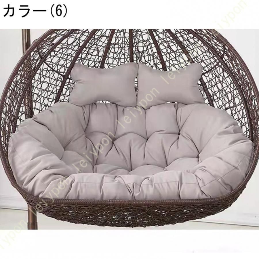 ハンギングチェアクッション 座椅子 2人掛け 低反発クッション ゆりかごチェア用 南国リゾート風 ガーデンチェア用 耐日光性 座り心地いいL NEXPOTALLINN_EU