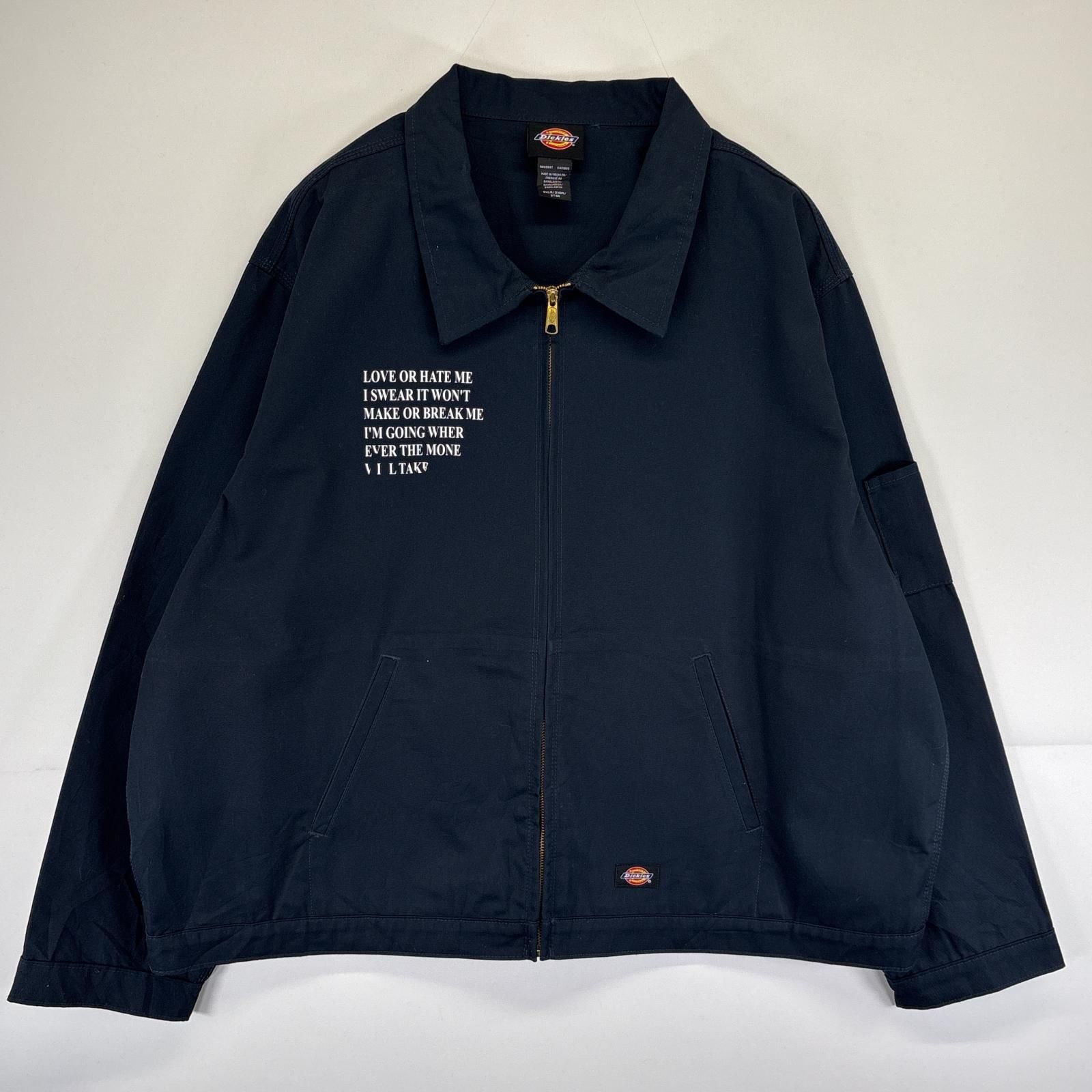 古着 ディッキーズ Dickies ワークジャケット フルジップ 大きい