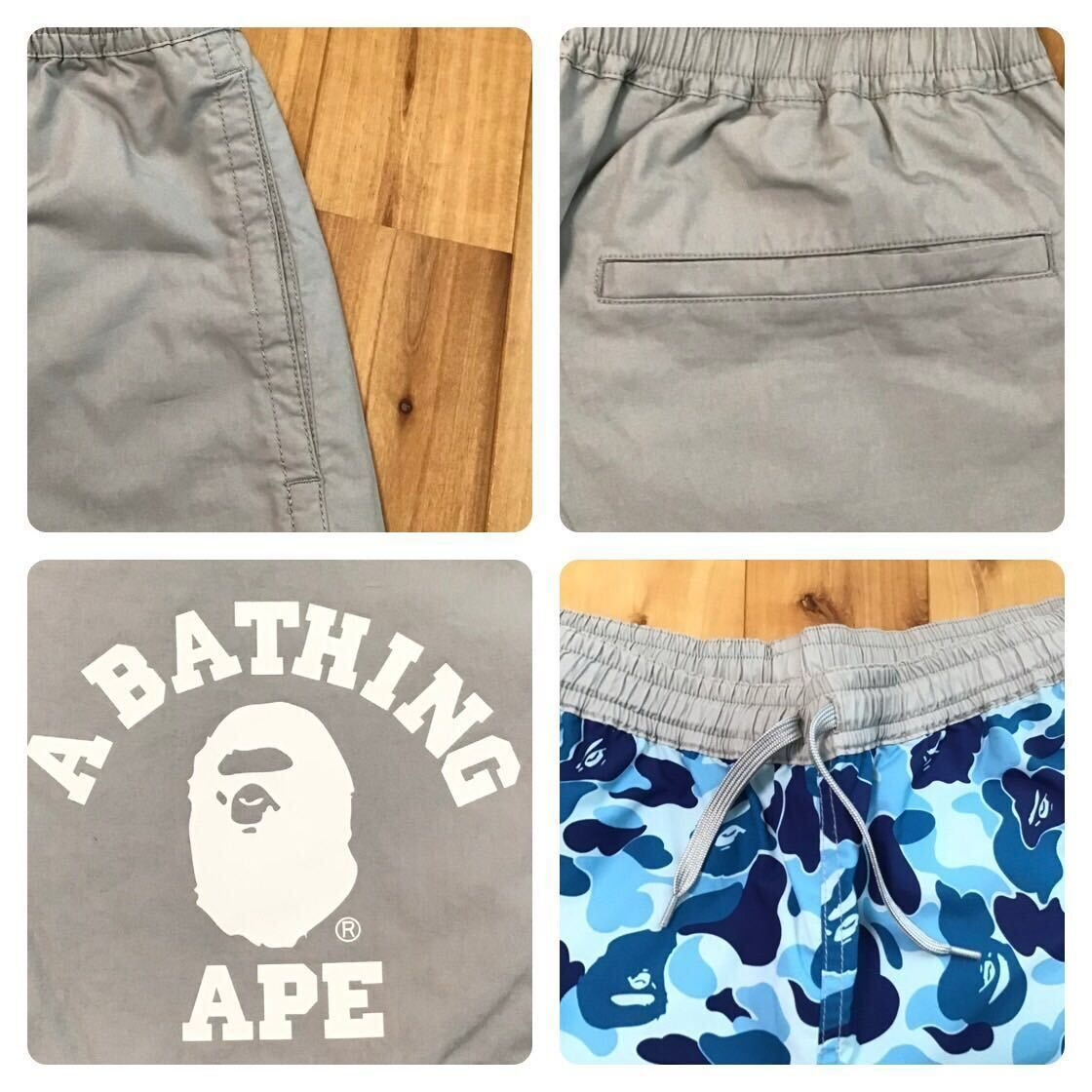 ★リバーシブル★ ABC camo Blue ハーフパンツ Mサイズ a bathing ape BAPE shorts エイプ ベイプ アベイシングエイプ ABCカモ