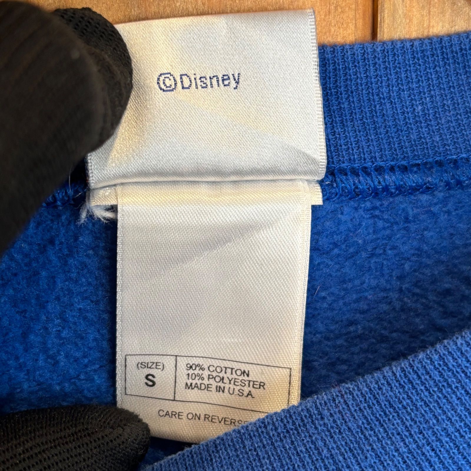 Disneyland MADE IN USA  古着 2002s スウェット トレーナー ブルー S  ディズニーランド ミッキーマウス ドナルド グーフィ アメリカ製 US古着 00s