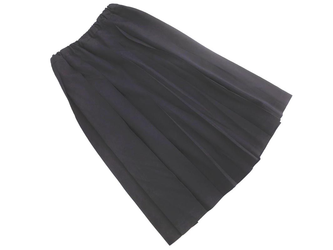 tricot COMME des GARCONS トリコ コムデギャルソン プリーツ スカート 紺 ◎レディース
