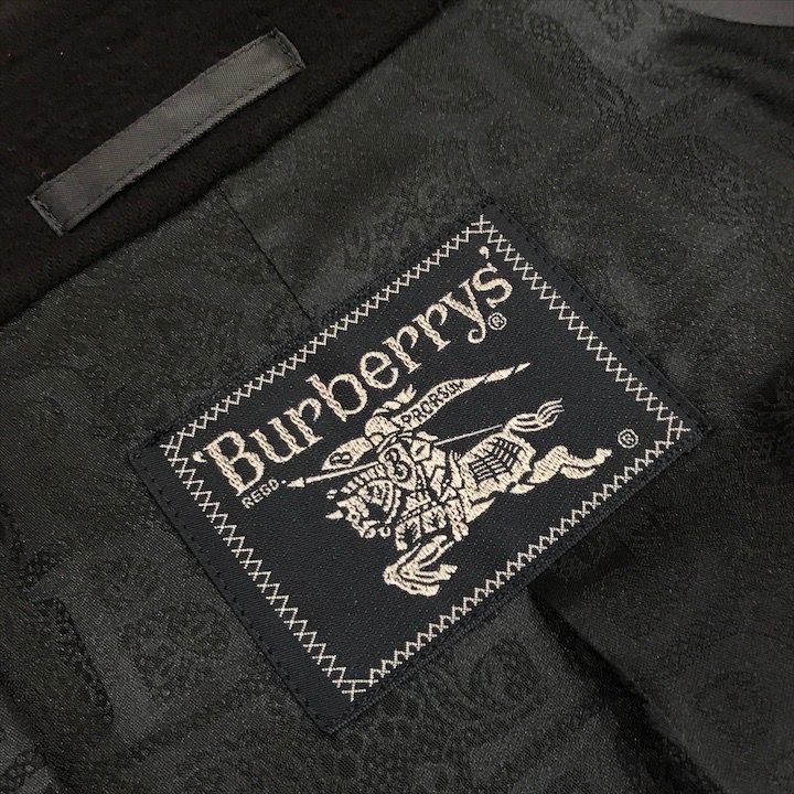 良品 Burberrys バーバリーズ メンズ ボタン ウール ロング コート