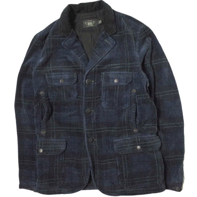 RRL ダブルアールエル HESSLE JACKET インディゴチェックコーデュロイ