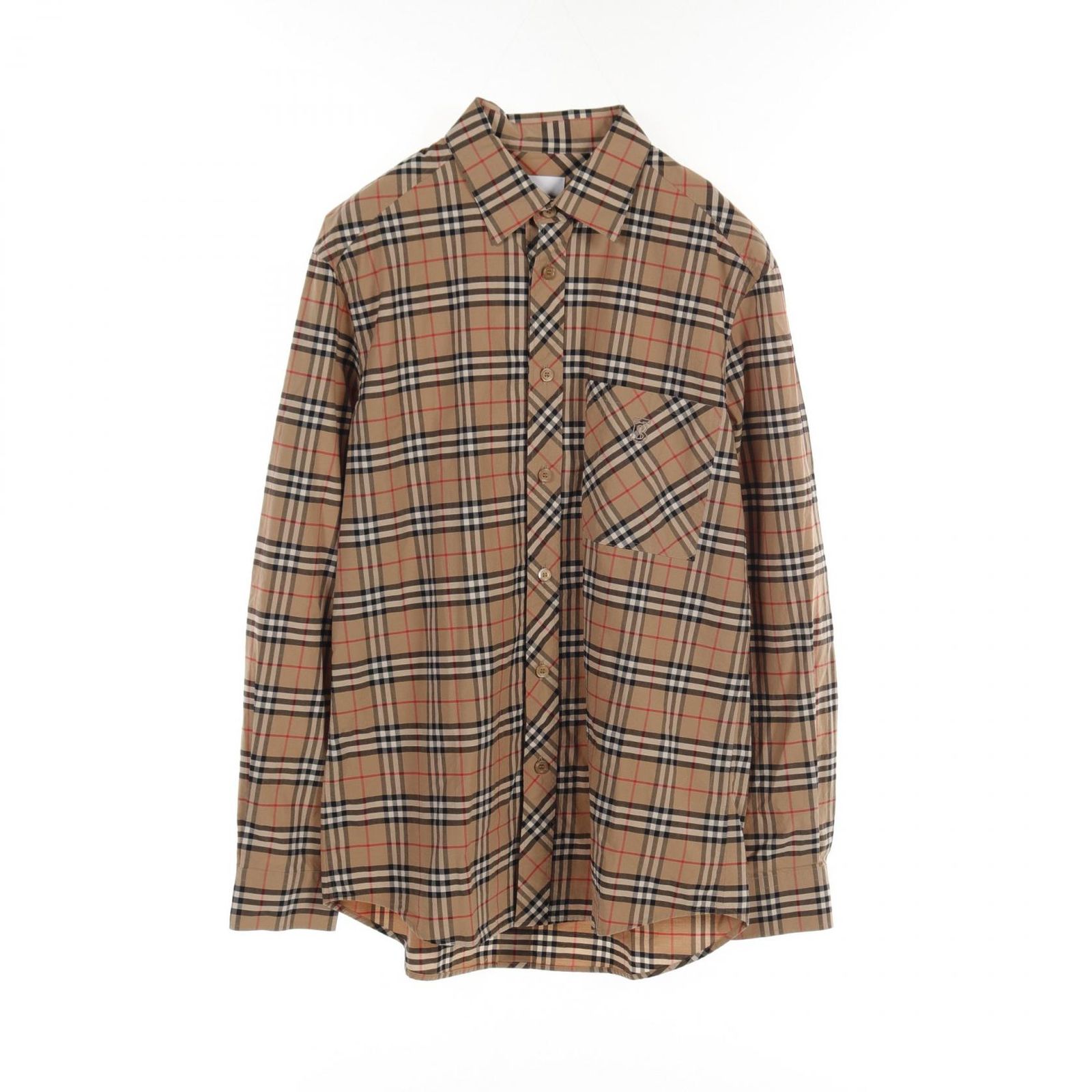 バーバリー BURBERRY その他トップス ノバチェック 8017560 ベージュ コットン チェック シャツ メンズ Used B