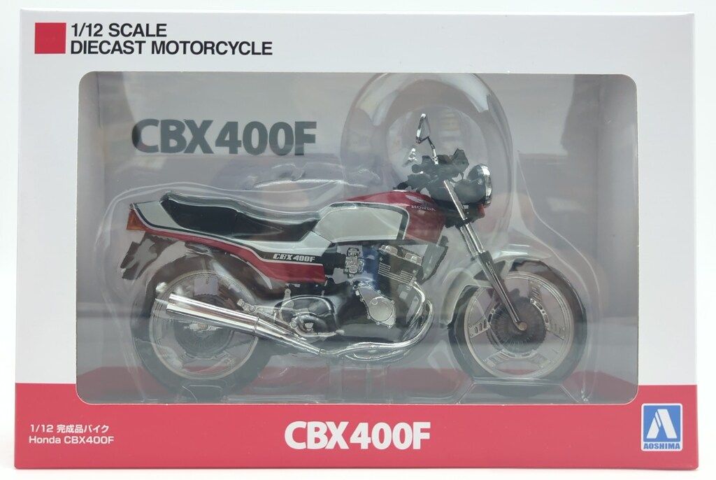 アオシマ 1/12 完成品バイク Honda CBX400F パール/キャンディ