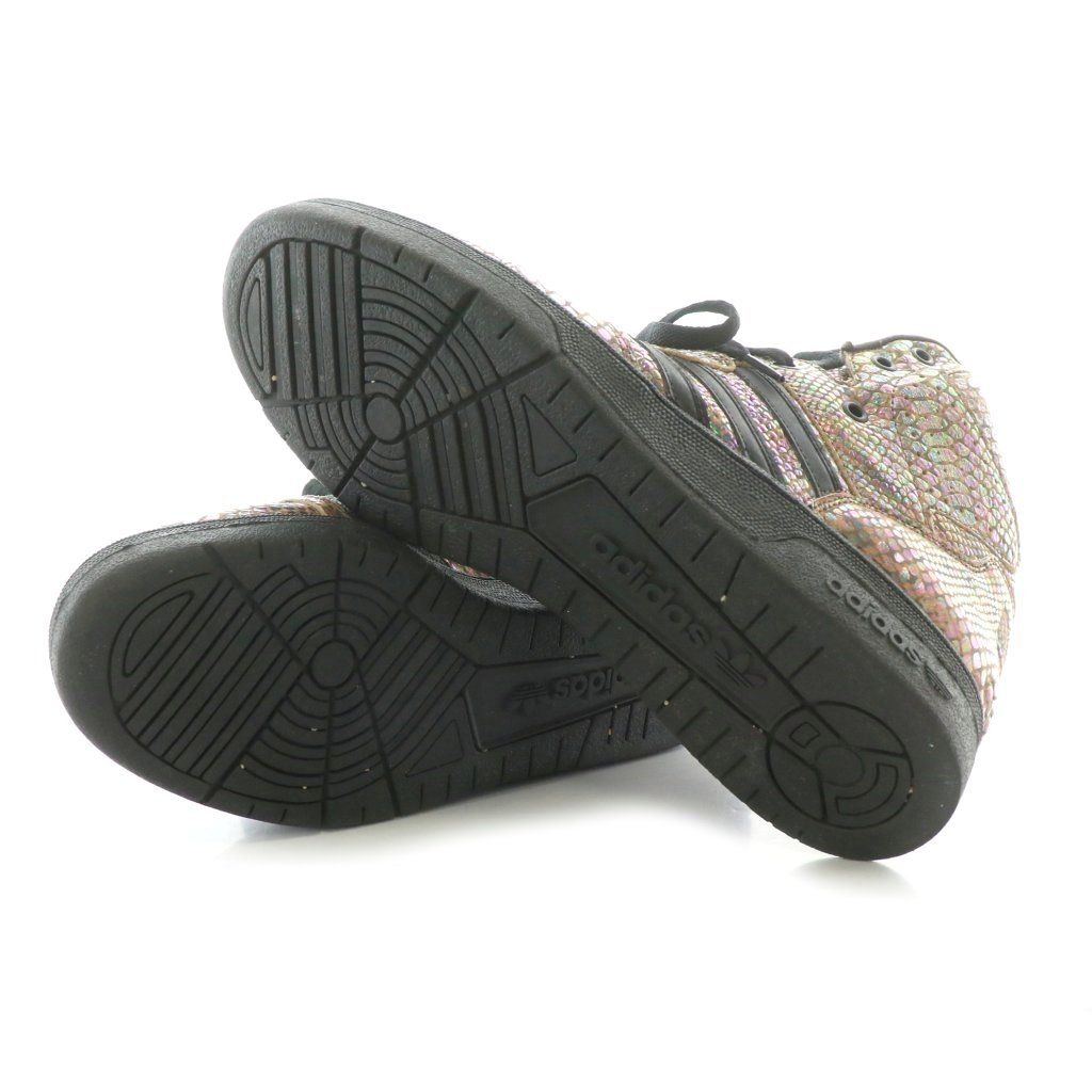 ジェレミースコットadidas ヘビ柄 ハイカットスニーカー