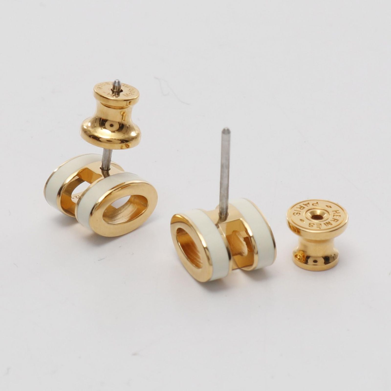 エルメス　ポップアッシュミニ　ピアス　マロングラッセ　ローズゴールド HERMES（エルメス） 【新品】エルメス ピアス 《 ポップアッシュ ミニ