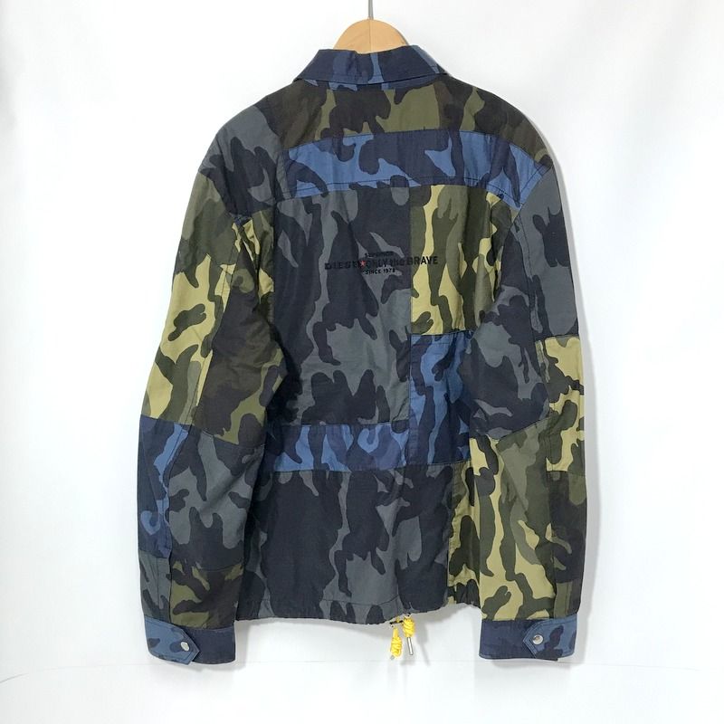 美品 DIESEL カモフラ 迷彩 なりすまし コート ジャケット