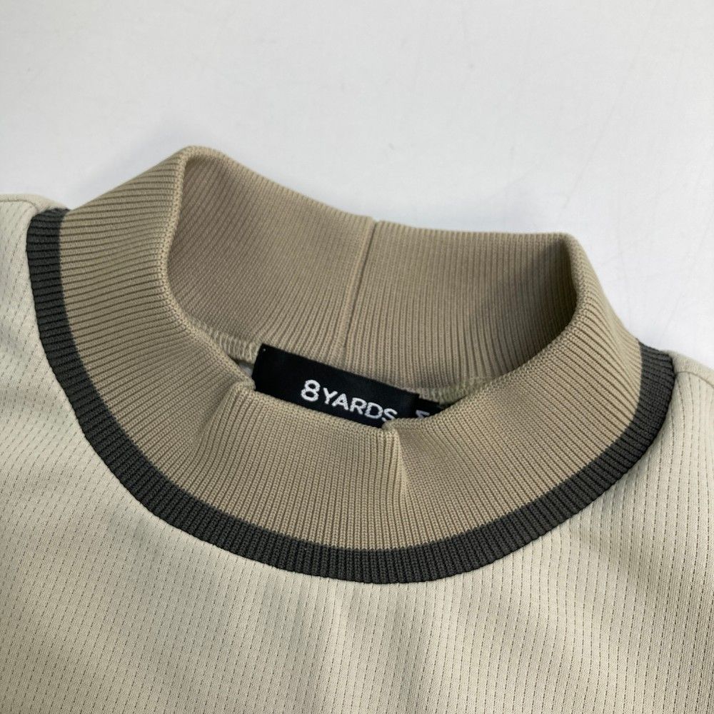 8YARDS ベージュ ハイネック Tシャツ L サイズ：M 8YARDS ハチヤーズ 2023年モデル モックネック 半袖T