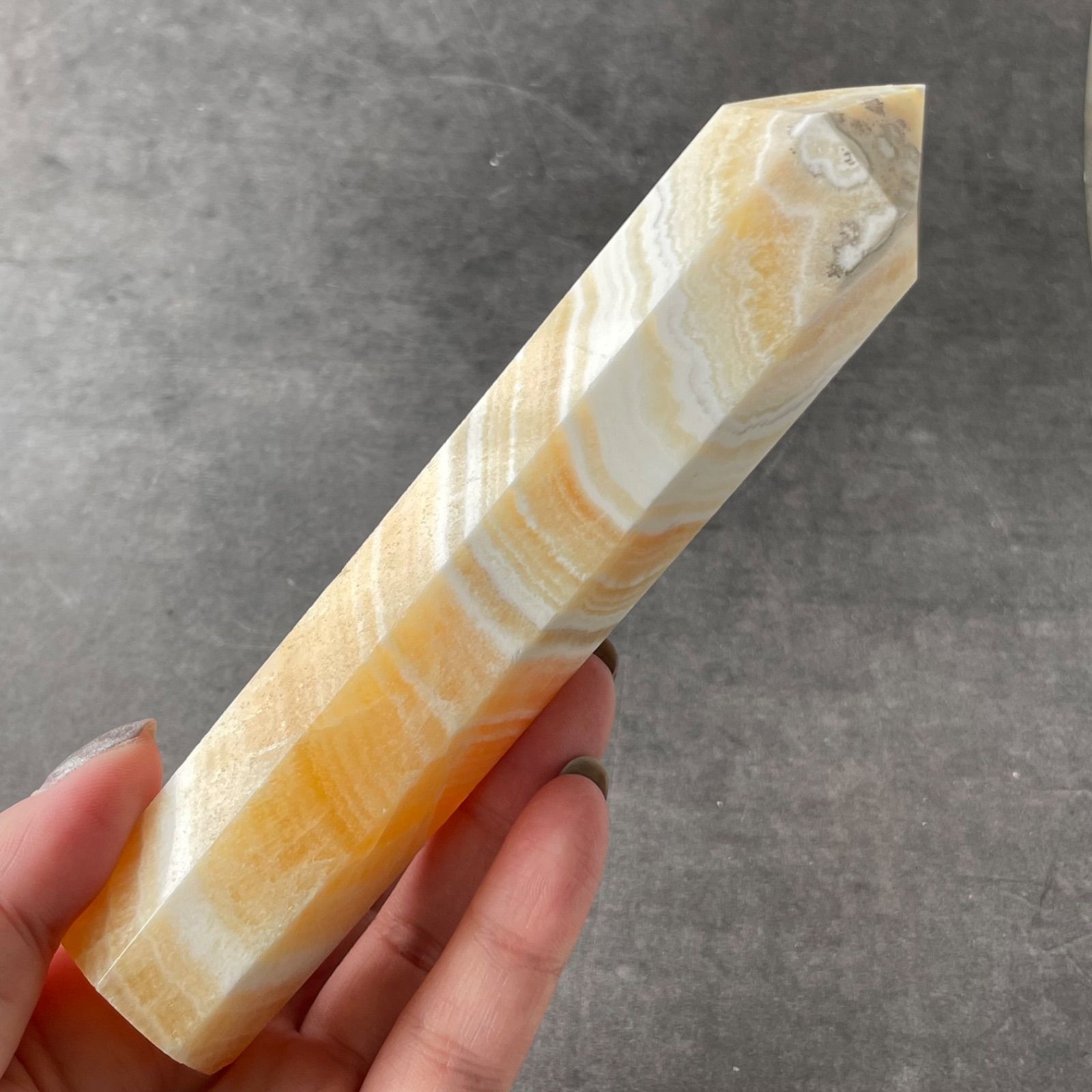 フォロー割あり】 Orange Calcite オレンジカルサイト|ワンド|天然石