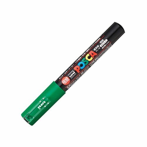まとめ 三菱鉛筆 水性ペン ポスカ 細 緑 PC1M-6 ×30セット