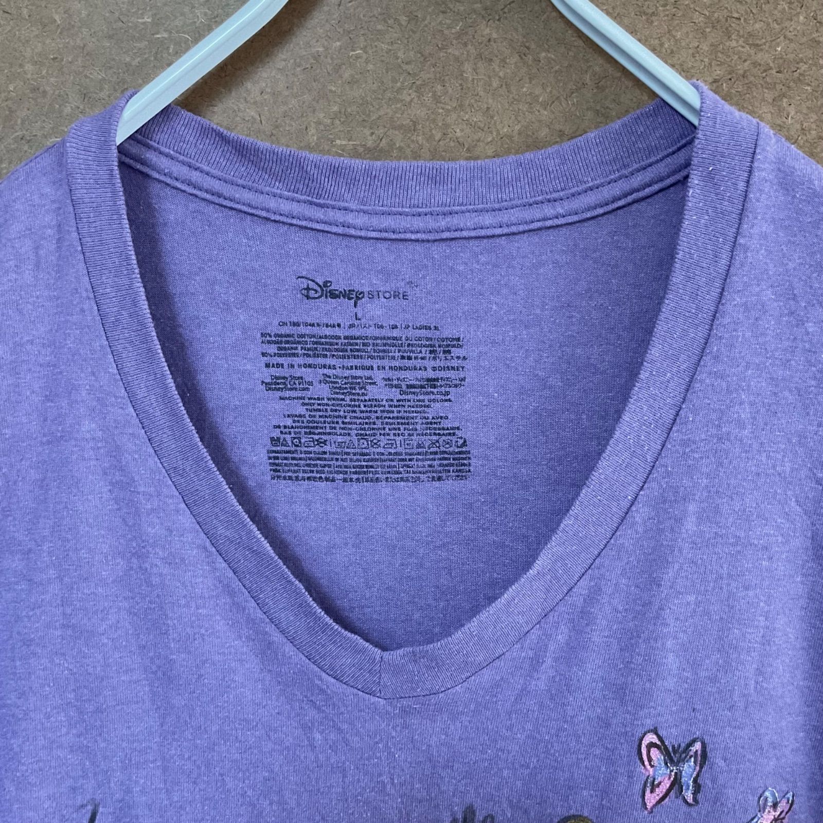 USA輸入古着 くまのプーさんWinnie the Pooh イーヨーEeyore 半袖Tシャツ 紫L