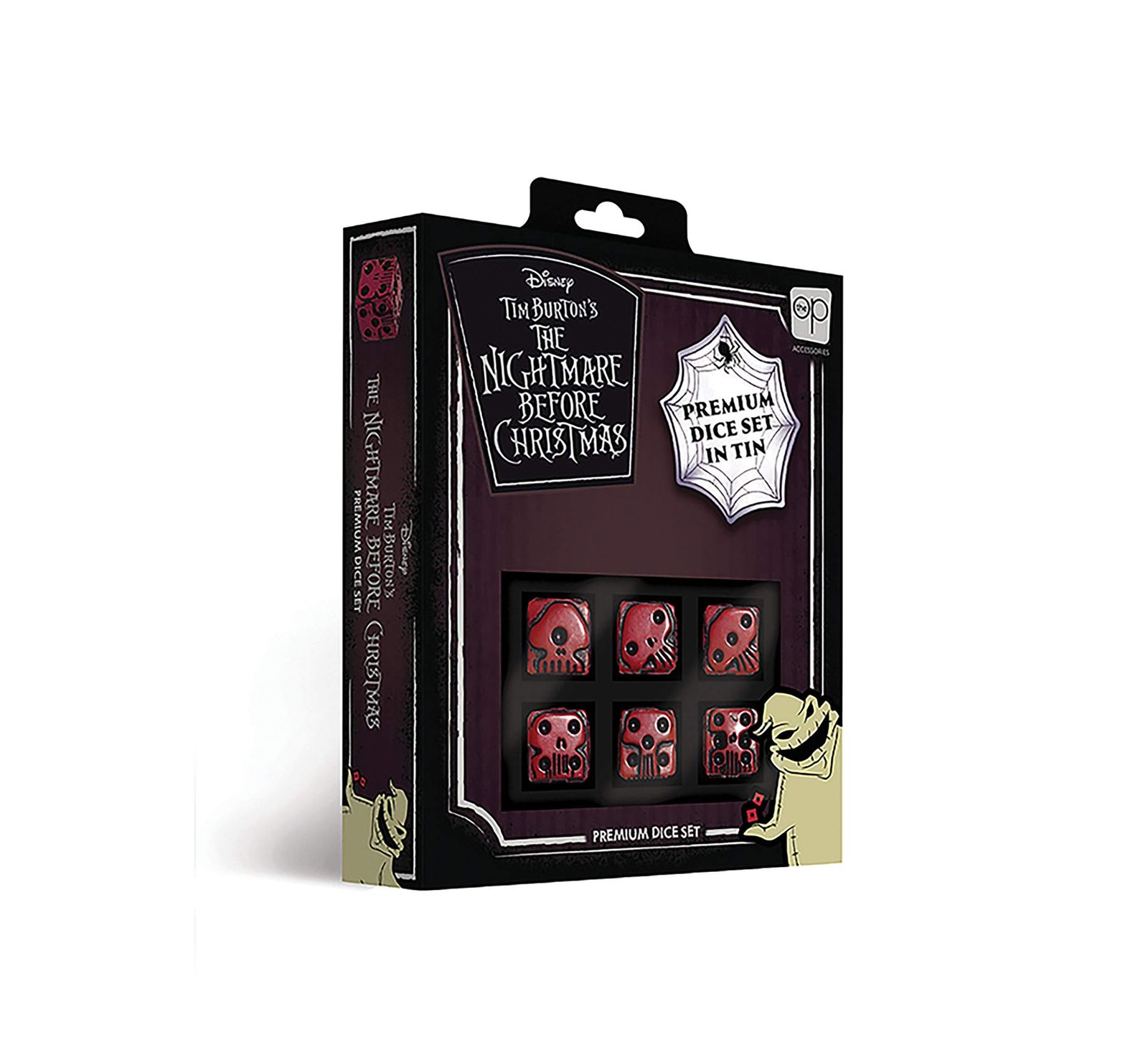 USAOPOLY ナイトメアー・ビフォア・クリスマス プレミアムダイスセット | コレクタブルd6ダイス | レッドu0026ブラック カスタムダイス コレクターズ缶ケース付き | 公式ライセンス ディズニー6