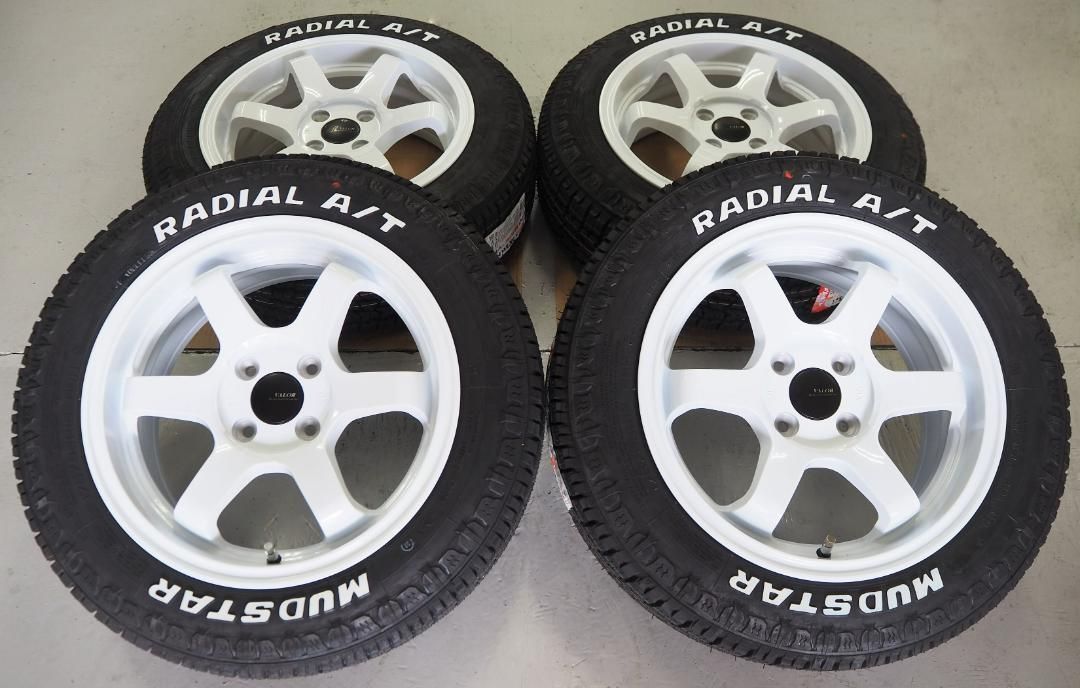 カスタムサイズ VALOR TS6R 15inch 6.5J 4H100 +38 マッドスターA/T 