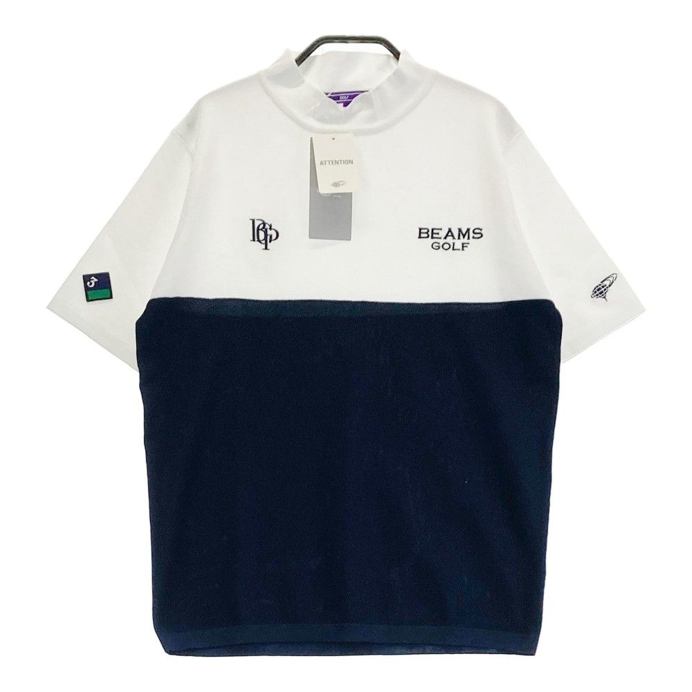 サイズ M BEAMS GOLF ビームスゴルフ モックネック 半袖Tシャツ ホワイト系 240101452636 ゴルフウェア メンズ ストスト