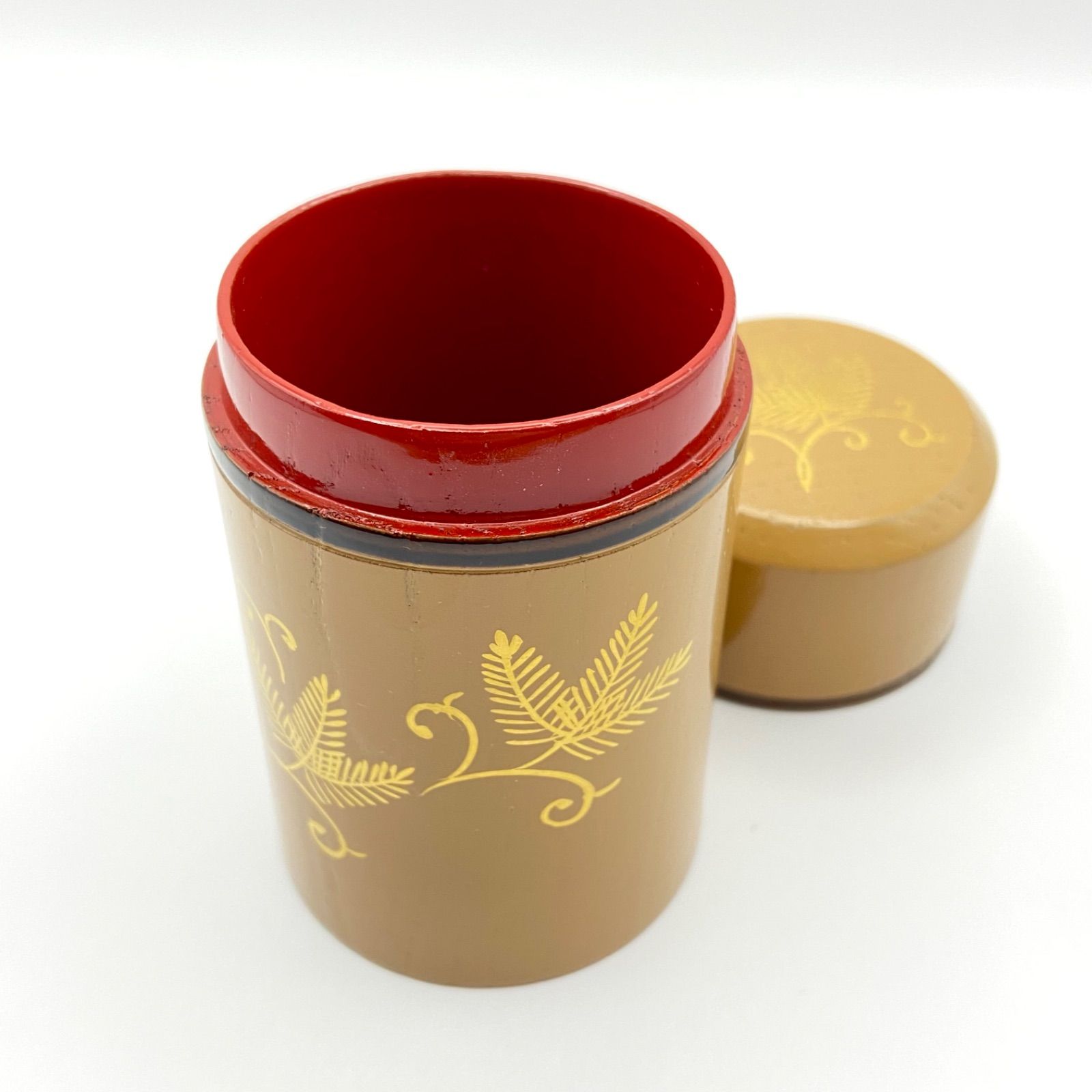 莨入 白漆 欅 松唐草文様 紙箱入 茶道具 莨盆 漆器 伝統工芸品 - メルカリ