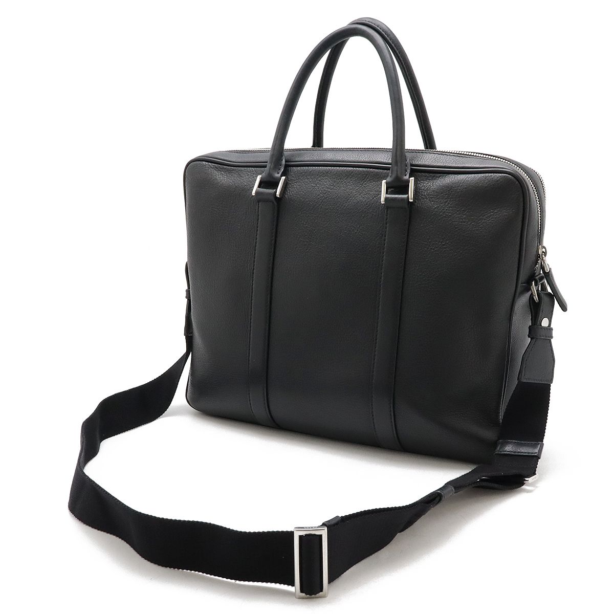 プラダ PRADA ビジネスバッグ VA0661 - ナイロン×レザー 黒 バッグ