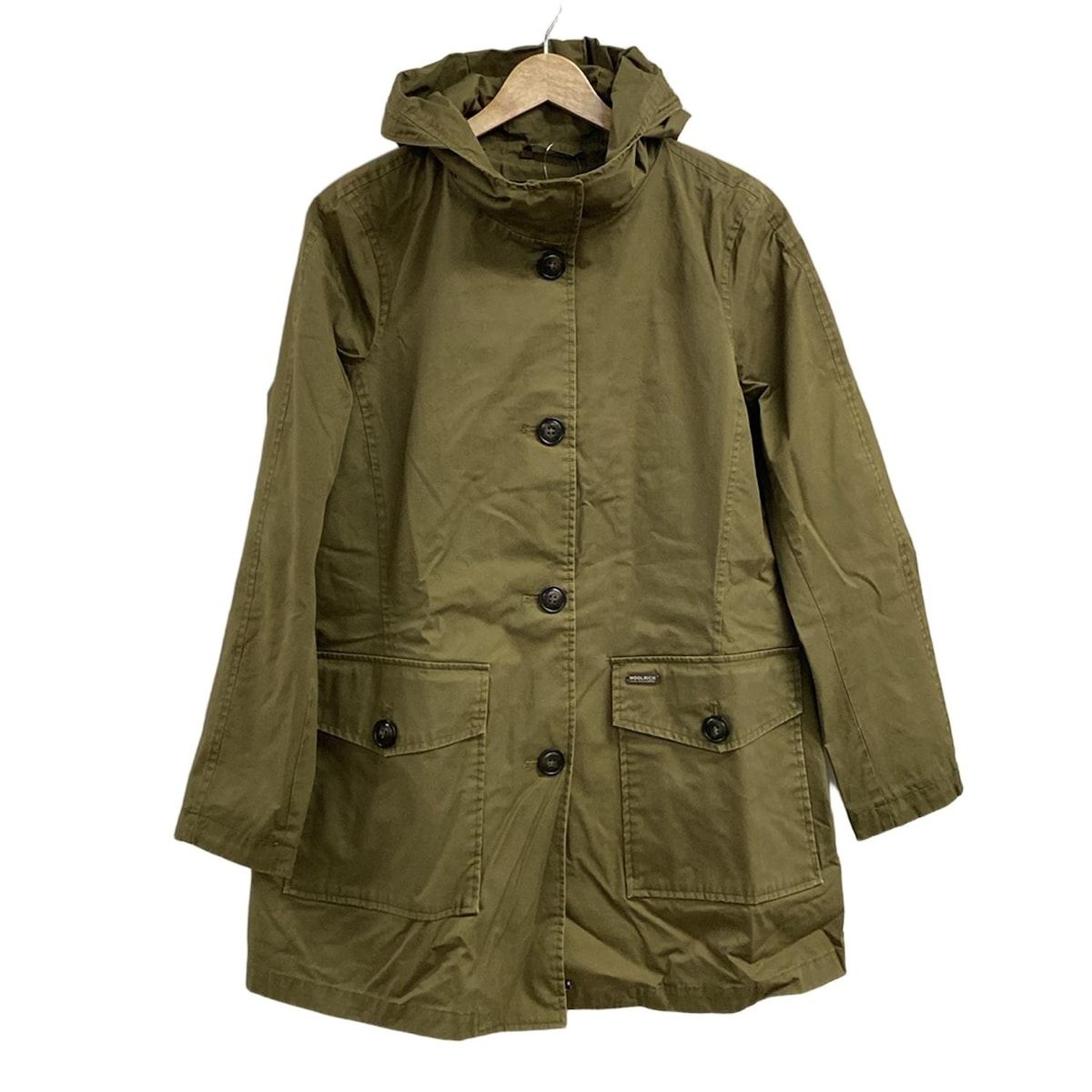 ウールリッチ WOOLRICH カーキジャケット コート マウンテンパーカーUSA製　65/35クロス 革タグ WOOLRICH(ウールリッチ) コート サイズS レディース - カーキ 長袖⁄春