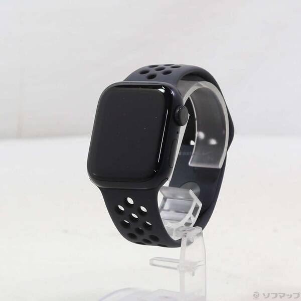 〔 品〕 Apple Watch Series 7 Nike GPS 41mm ミッドナイトアルミニウムケース アンスラサイト ブラックNIKEスポーツバンド 368