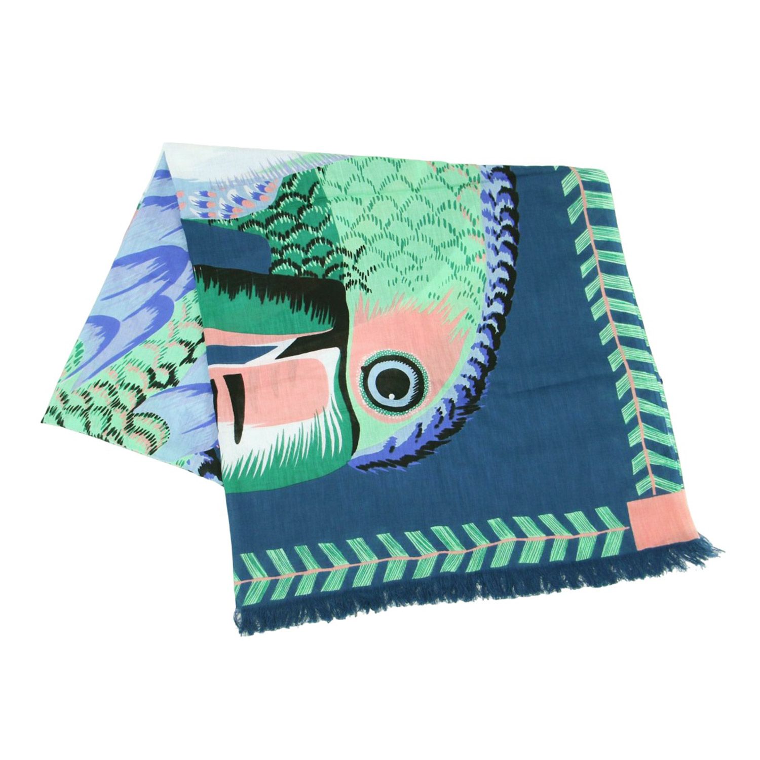 INOUI EDITIONS トゥカン柄 コットンストール オオハシ 新品】INOUI EDITIONS イヌイエディションズ コットン ストール TOUCAN