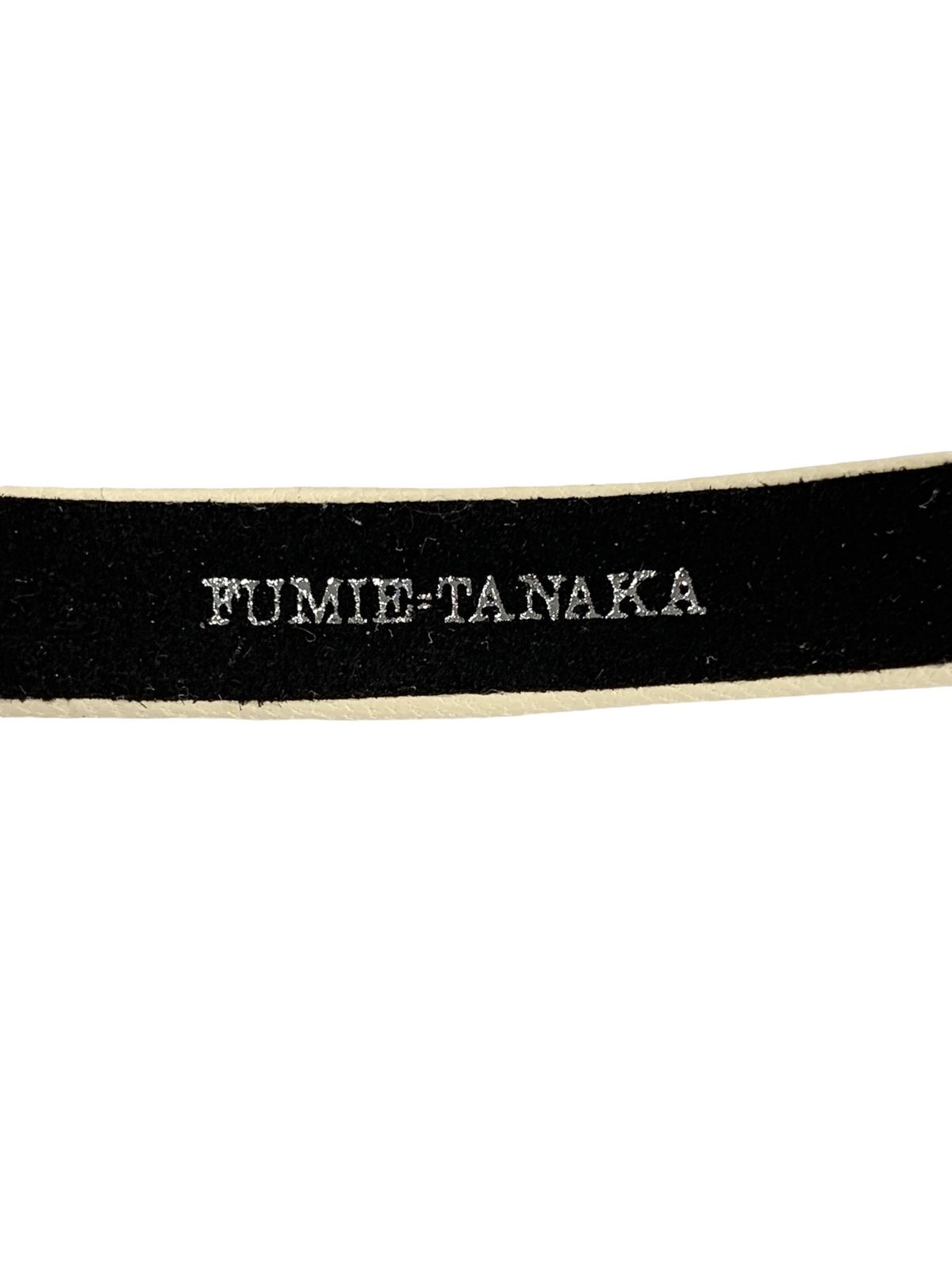 極美品　21/AW　フミエタナカ レザーフリンジヘッドバンド　カチューシャ　黒 極美品 21/AW フミエタナカ レザーフリンジヘッドバンド