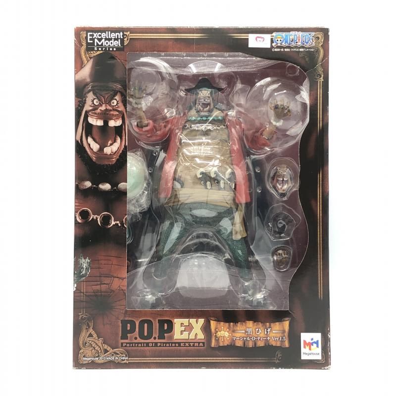 【中古】メガハウス P.O.P 黒ひげ マーシャル・D・ティーチ Ver.1.5 ワンピース Portrait.Of.Pirates NEO-EX[10]