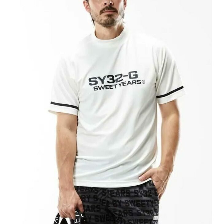 SY32 by SWEET YEARS] Tシャツ 半袖 メンズ レディース 切替デザイン