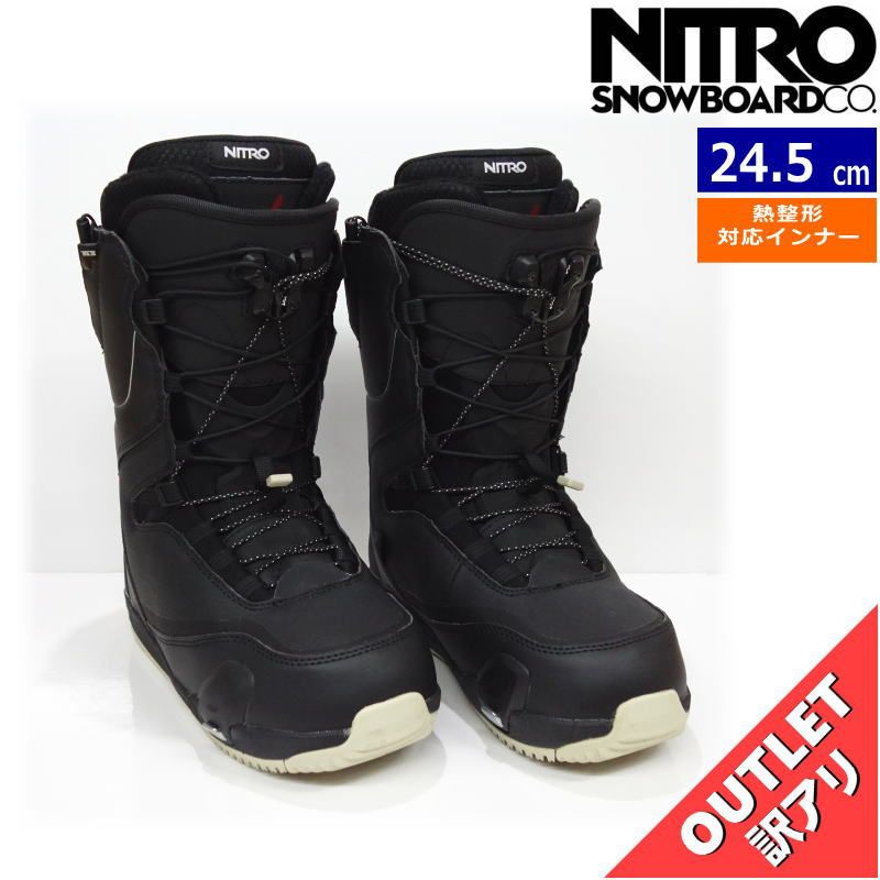 【OUTLET】23-24 NITRO CAVE  STEP ON TLS カラー:Black Sand 24.5cm ナイトロ ケイブ ステップオン レディース スノーボードブーツ 型落ち 日本正規品