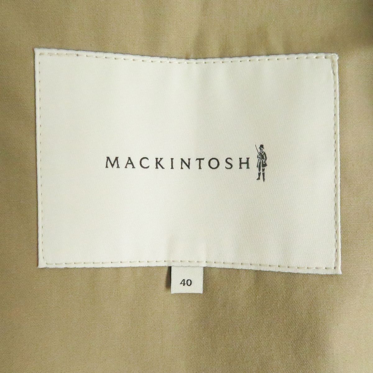 美品□MACKINTOSH/マッキントッシュ ロゴボタン WZIP フライフロント ハンティングジャケット/コート ベージュ 40 イタリア製 正規品
